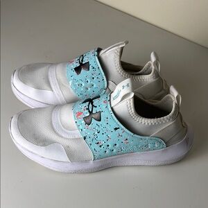 Under Armour White and Blue Sneakers